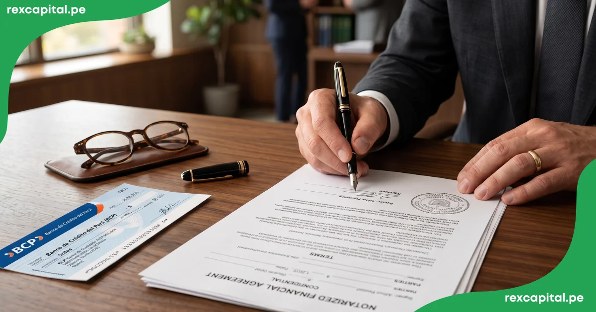 Ejemplo de cheque de gerencia no negociable para desembolso de préstamo en Perú